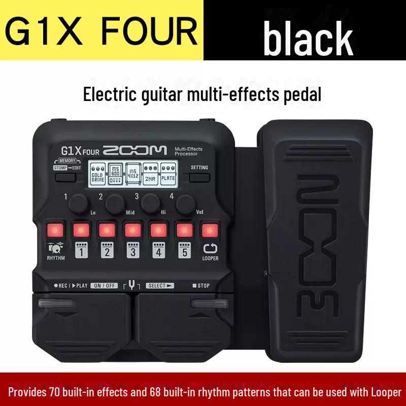Elektrická kytara a basová efektová jednotka: ZOOM G1 ČTYŘI a G1X ČTYŘI, B1 a B1X ČTYŘI.