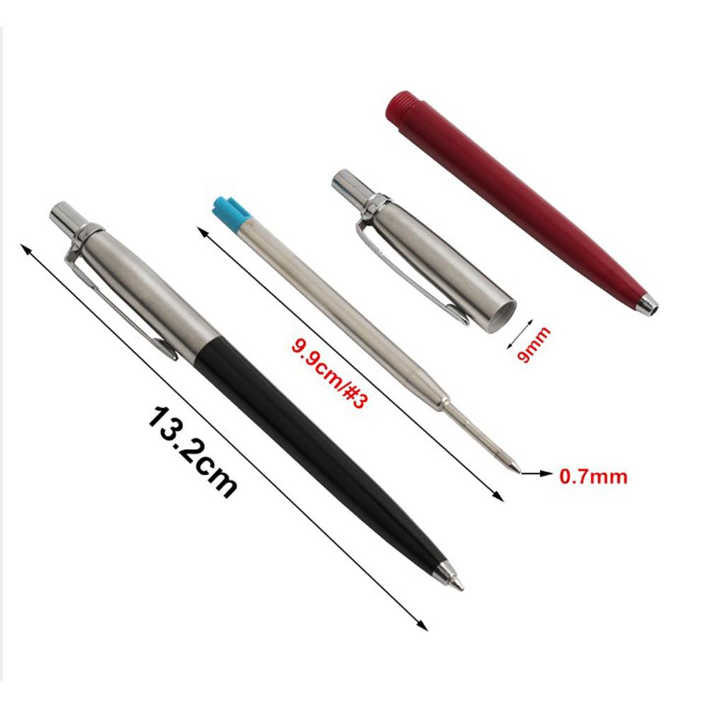Metal Ballpoint Pen Promotional Pens Refill Blue Ink Automatic Ballpoint Pens Set School Stationery Office Commercial Press Pen