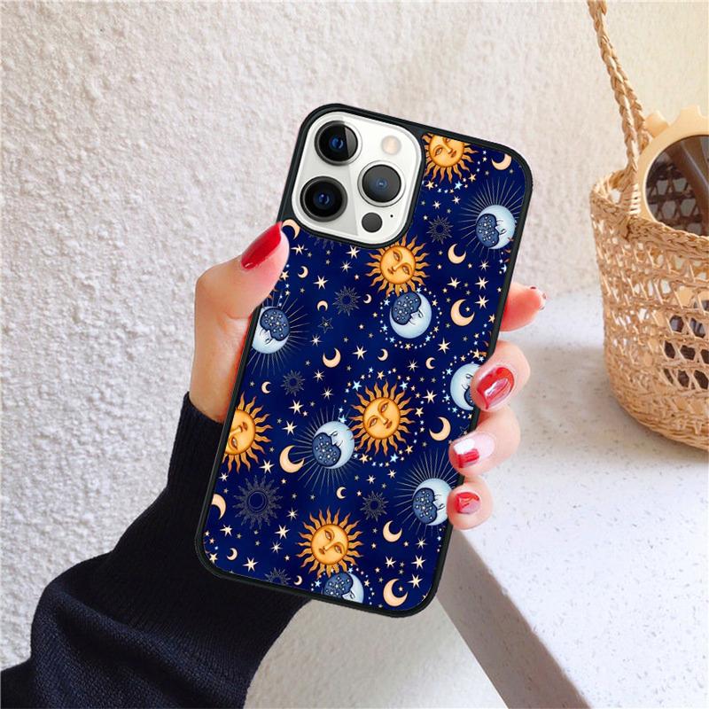 

Sun and Moon Face Phone Case for iPhone 17 Air 16 PRO MAX 15 14 PLUS 12 11 13 Back Cover Fundas Shell coque iPhone 17pro
