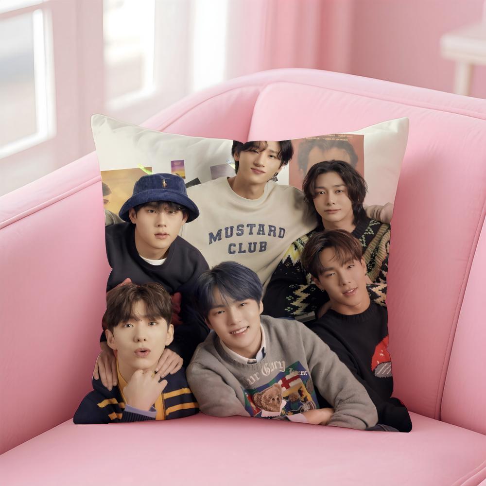 MMONSTA X Cushion Cover Pillowcase Short Plush Invisible zipper Room Sofa Cushion Cover