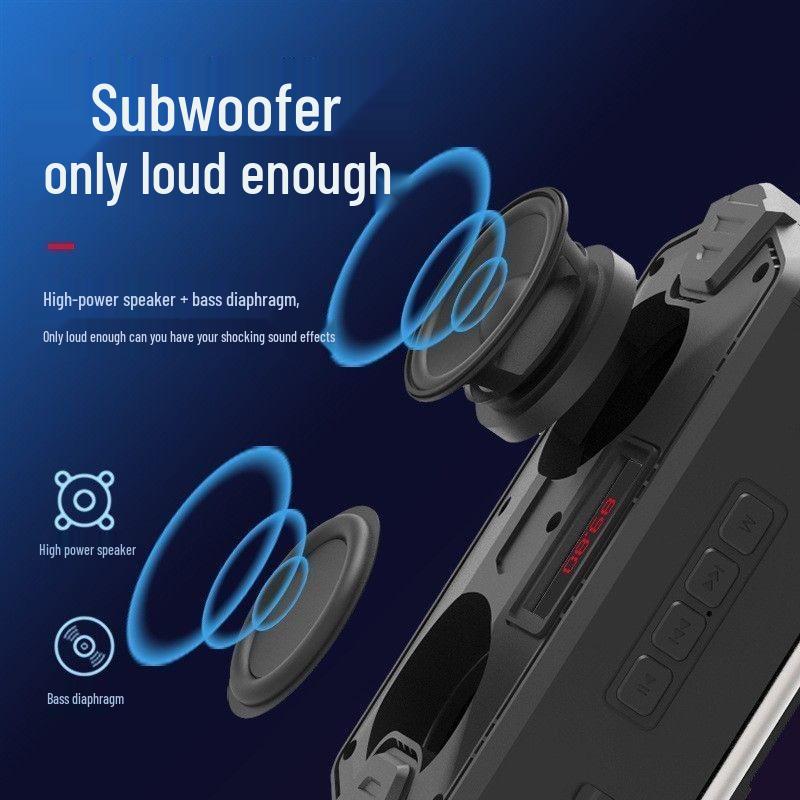 HF-F216 Portable TWS Bluetooth Speaker with Phone Stand and Radio Antenna