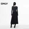 ONLY Women's 2025 Winter Faux Two-Piece Round Neck Long Sleeve A-Line Dress