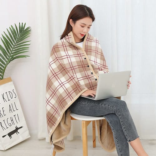 Lilyan 4-Way Blanket, Large Thick, Warm, Lightweight, Stylish Flannel Half Blanket for Winter, Cold Protection, Anti-Static, Moisture-Wicking, Heat-Ge