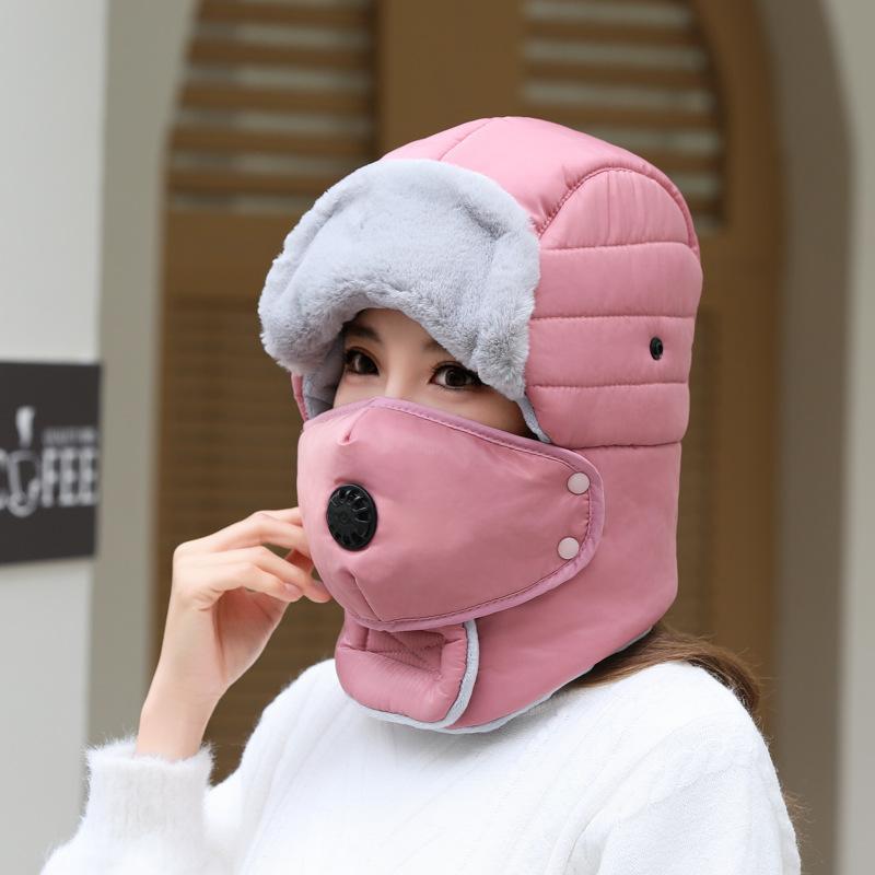 Hat Men's winter riding electric vehicles windproof and cold women's thickened warm ear protection eye protection cotton hat