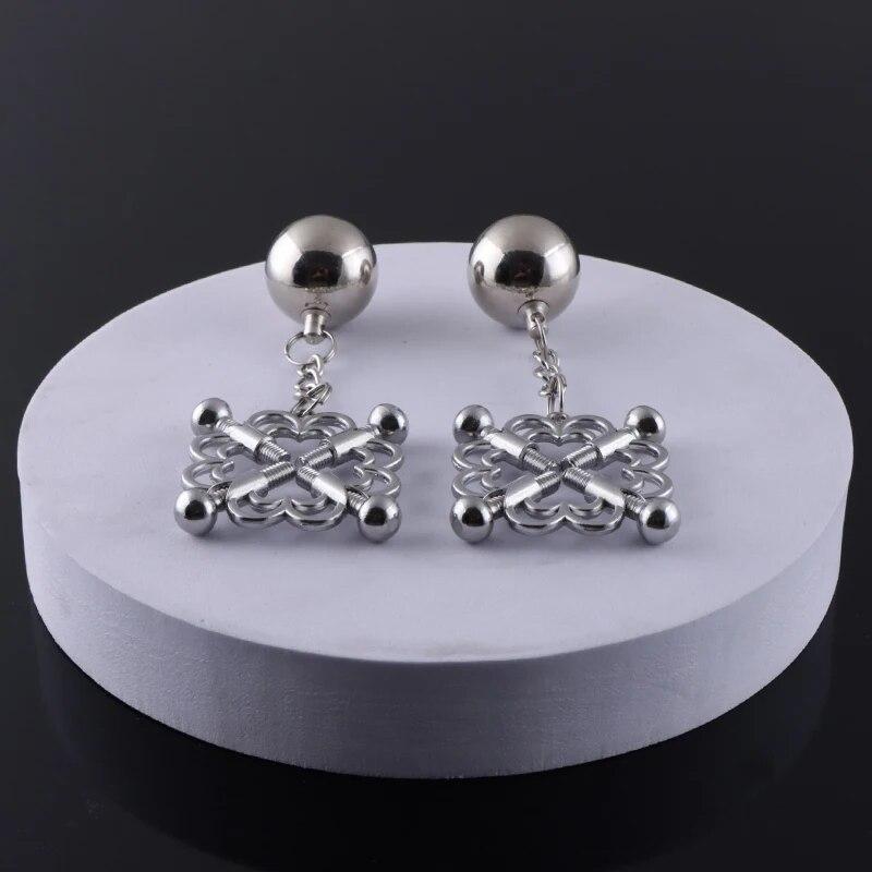 Breast Cherry Blossom Clip Metal Bondage Nipple Clamps Balls Nipple Clips Breast Clamps Slave BDSM Women Toys Adult Sex Game 18+