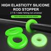 10PCS Retaining Protector Fishing Pole Anti-slip Stopper Fish Rod Stand Stop Silicone Ring Anti-Skid Hand Rod Stopper Clip