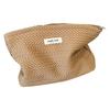 Woven Fabric Cosmetic Pouch Large Capacity Toiletry Storage Bag Canvas Clutch Bag  for Outdoor
