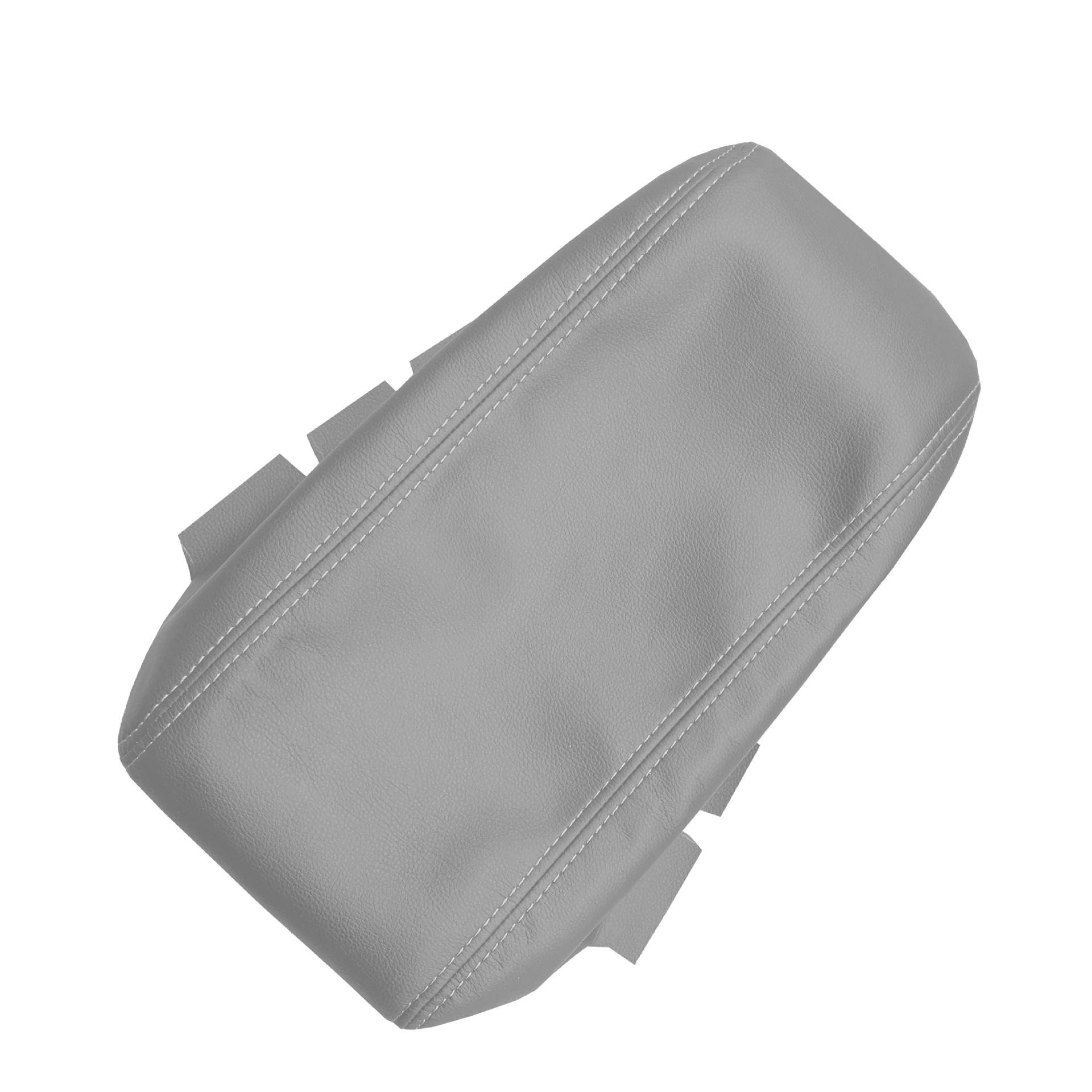 New Cover Car Center Armrest Cover Stitching PU Leather Surface Shell Trim Fit for 2011-2017 Dodge Durango серый
