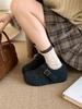 Boken shoes women 2026 thick soled warm cotton shoes winter new fur shoes for women wearing single shoes outside