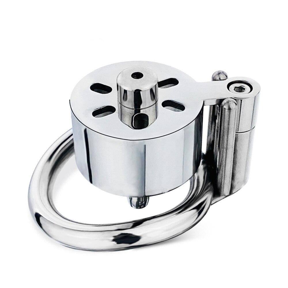 Metal Catheter Stainless Steel CB Lock Chastity Lock Penis Cage Sex Toys Ball Stretcher Cock Ring Sounding Slave