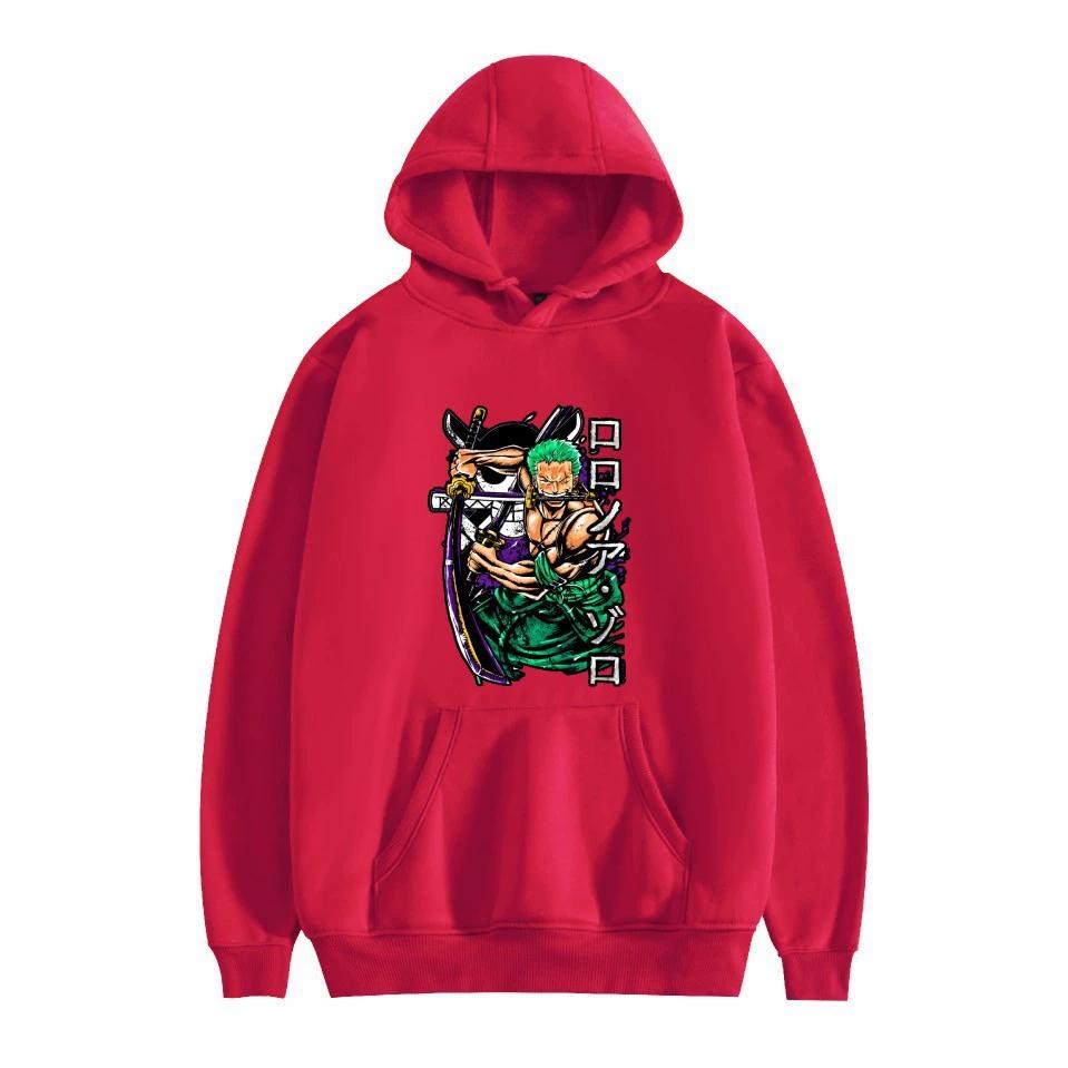 ONE PIECE Anime Hoodie Roronoa Zoro Hoodie Streetwear Kapuzenpullover Herren Damen Cosplay Sport