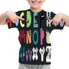 Summer Fashion Kids T-shirt Cartoon Alphabet Pattern 3D Print Casual Loose Outdoor Girl and Boy Short Sleeve Tees Top Pullover