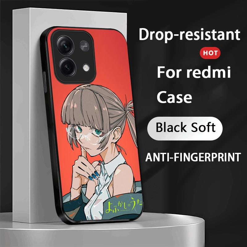 Call of the Night Cute Anime Girl Phone Case For Xiaomi Redmi Note 14 13 12 11 Pro Plus S 5G 14C A3 Soft Black Phone Cover