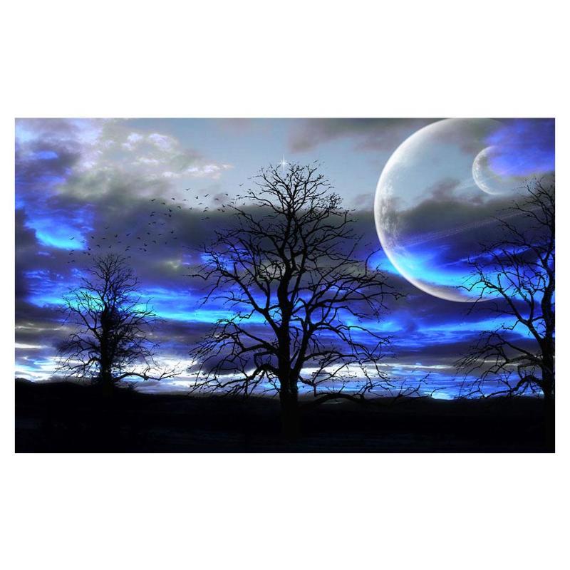 Full Drill Diamond Painting Kit Like Cross Stitch Star Sky Moon DIY ZY148B Full Drill Diamond Painting Kit Like Cross Stitch Star Sky Moon DIY ZY148B
