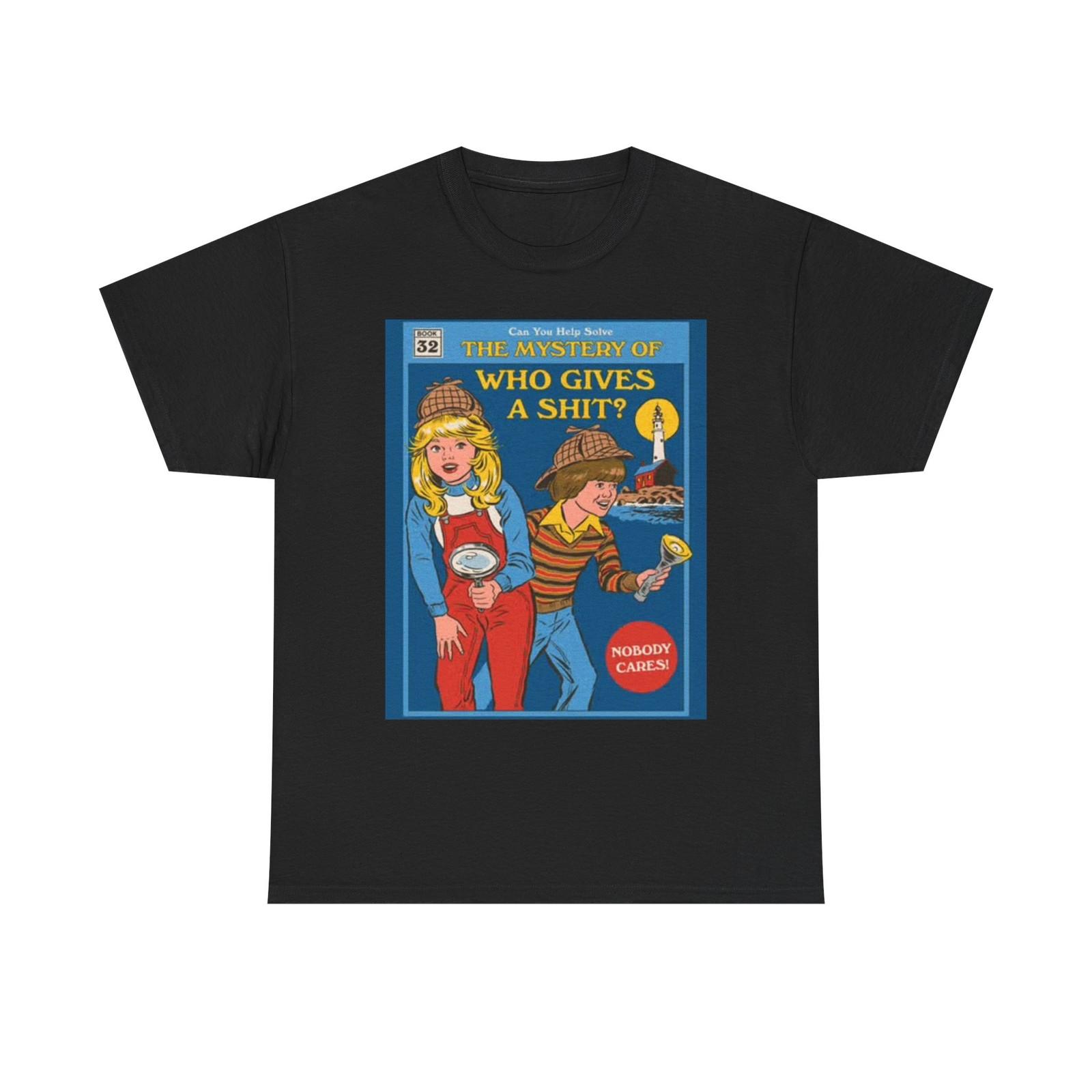 Unsolved Mystery Graphic T Shirt Funny Jokes Unisex Heavy Cotton Tee S