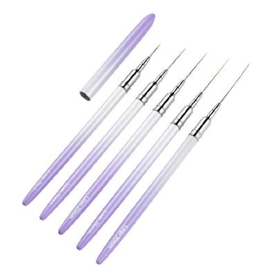 Fine Nail Art Liner Brush UV Gel Painting Nail Brushes Striping Brush for Short Strokes,Details-Blending,Elongated-Lines