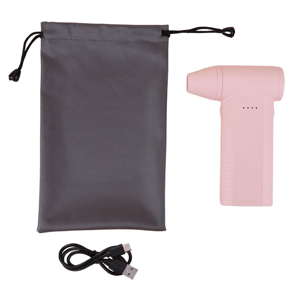 

110000 об/мин Мини турбореактивный вентилятор турбовентилятор 4 регулируемая скорость ветра беспроводной воздушный щетка перезаряжаемый для клавиатур дома на открытом воздухе розовый