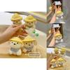 Straw Hat Dog Plush Keyring With Soft Material For Key Organizer