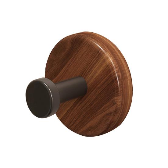 

Adhesive Wall Hook No Drill Rustproof Hook with Retro Wood Grain Pattern Hanger for Bathroom Kitchen B
