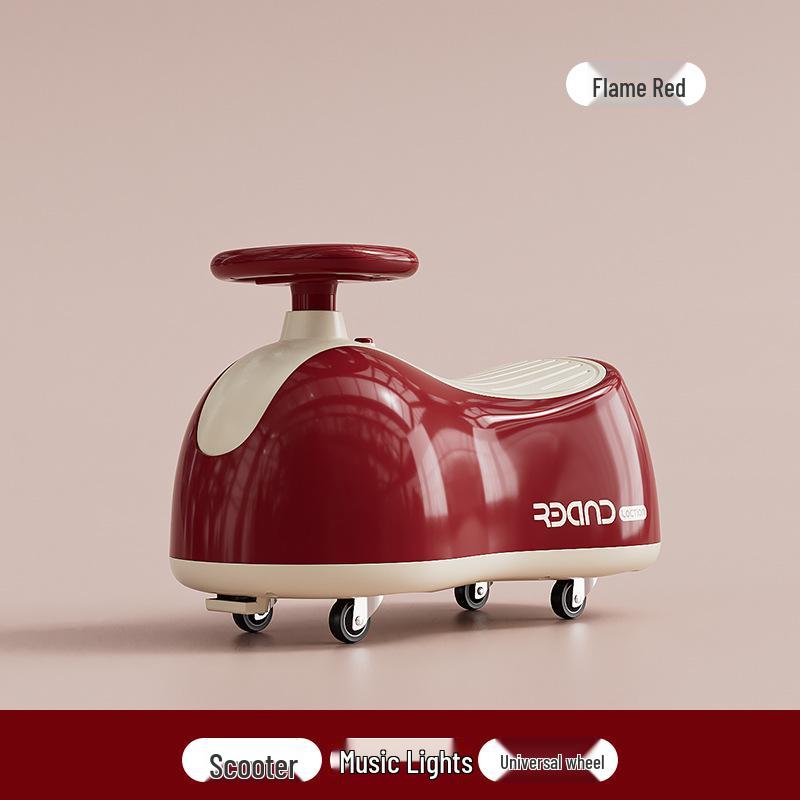 Multifunctional Baby Rocking Horse & Peanut Car with Silent Wheels and Anti-Rollover Design