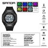 Sanda Multi-Function Waterproof Sport Watch with Alarm & Seven-Color Luminous Display