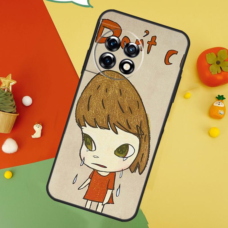 Cartoon Aesthetic Yoshitomo Nara Back Case For OnePlus 15 13R 13 13T 12 12R 11 10 10T 8T Nord CE 5 2 3 4 Lite N20 N30 Cover