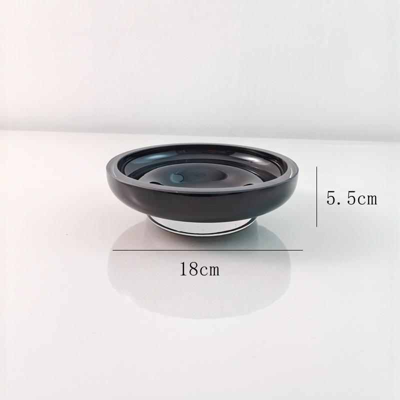 

Eternal Moss Black Round Desktop Vase - Flower Arranger Ornament for Coffee Table or Countertop. 18x18x5.5 CM чёрный