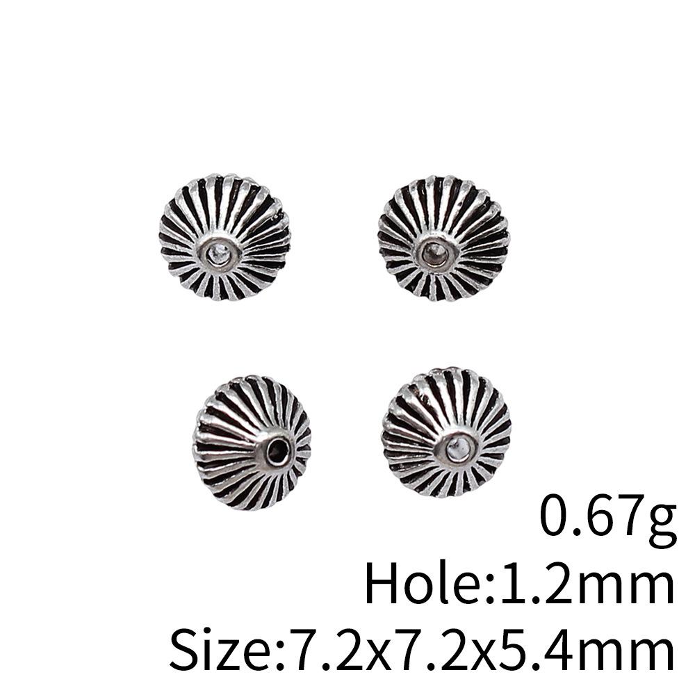 Small Hole Alloy Spacer Beads Multi Pattern Antique Metal Loose Beads For DIY Jewelry Bracelet Making For