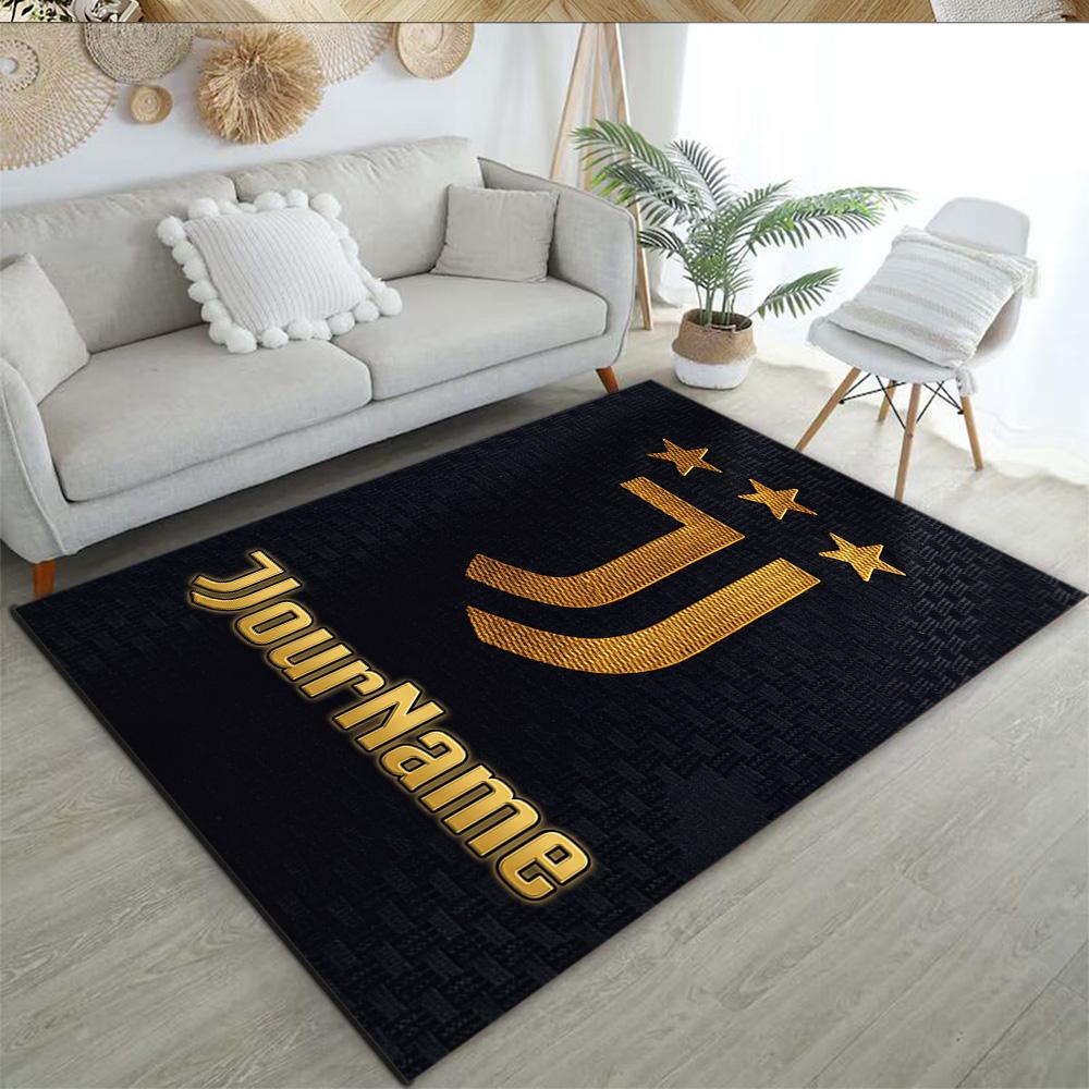 Juventus Customize Text Carpet Design for Game Room Foyer Living Rooms Playrooms Anti-slip Rug Decorate Offices Perfect Birthday/Christmas Gift Idea