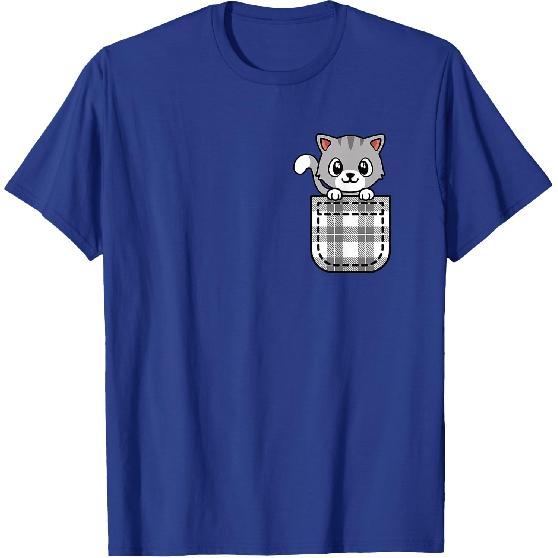 Funny Cat Pocket Kitten Lover Men Women Kids T-Shirt
