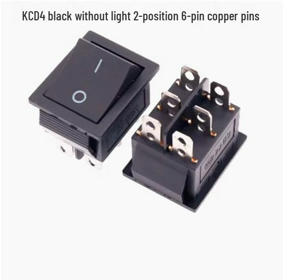 Ship-shaped KCD4 Rocker Switch with Light, 4/6 Pins, 2/3 Gears, 16A 250V Industrial Power Control