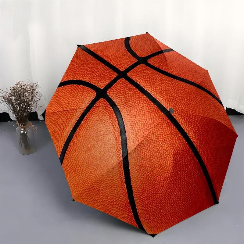Basketball, Sport-Thema Achtspeichen Automatisches Klappschirm Ist Geeignet für Sowohl Männer Als Auch Frauen, Was Ihn Zu Einem Perfekten Weihnachts- Und Valenti
