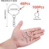 20/48cs/Lot Keychain Open Jump Rings Jewelry Making Accessories Kits for DIY Key Chain Key Ring Pendants