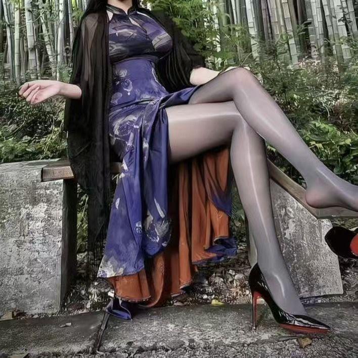 8D High-grade Silky Horse Oil Stockings: Anti-snag, Non-slip, Plus Size, Shaping Women's Gloss Stockings