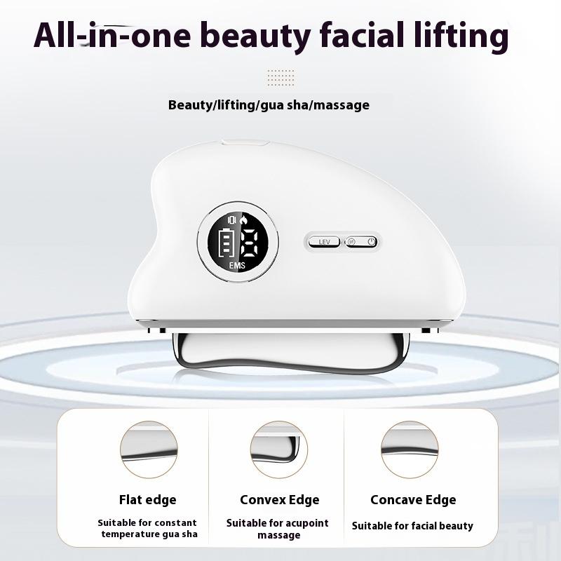 Electric Scraping Instrument V Face Lift Massage EMS Micro-current Photon Hot Compress Beauty Instrument Scraping Board