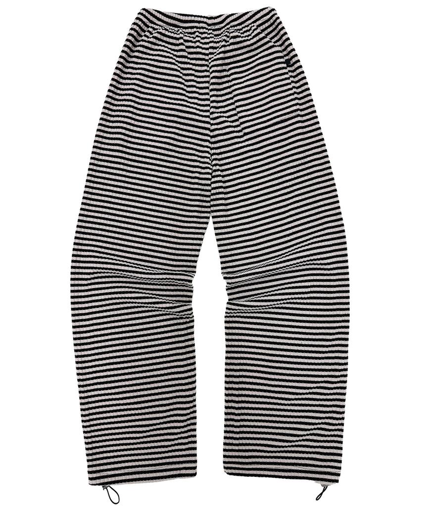 Plasma Sphere Rouge Stripe Knit Lace Track Wide Pants_2 Colors