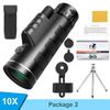 40X60 Zoom Monocular Telescopes with Phone Holder Small Phone Taking Camera Lens for Hiking Camping