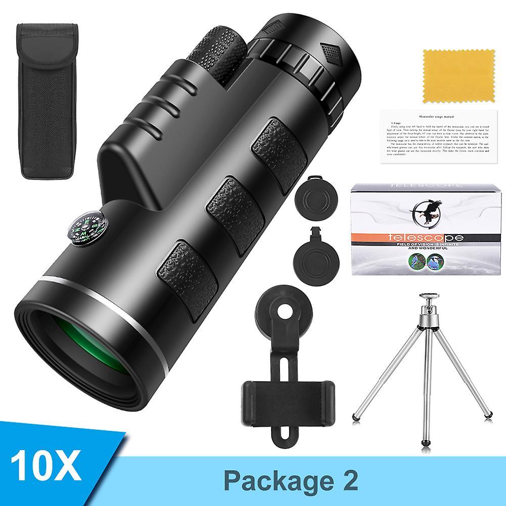 40X60 Zoom Monocular Telescopes with Phone Holder Small Phone Taking Camera Lens for Hiking Camping