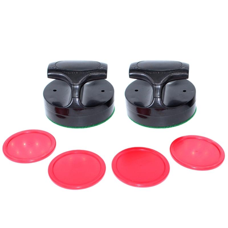 Home Standard Air Hockey Paddle and Pucks 94mm Table Hockey Pusher Set Goal Handle Paddle Replacement for Game Table