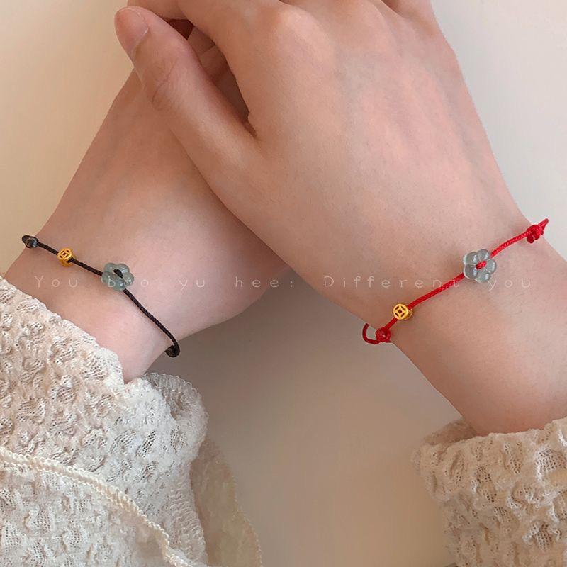 Frühlingsgrünes Bestie Handgewebtes Armband: Minimalistisches & Elegantes Geschenk für Paare