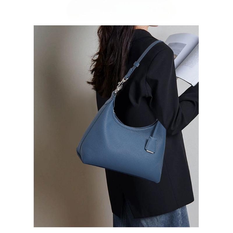 Purple Hand held Underarm Bag Genuine Leather Fashion Crossbody Bag Women's New Style Handbag Women's Method