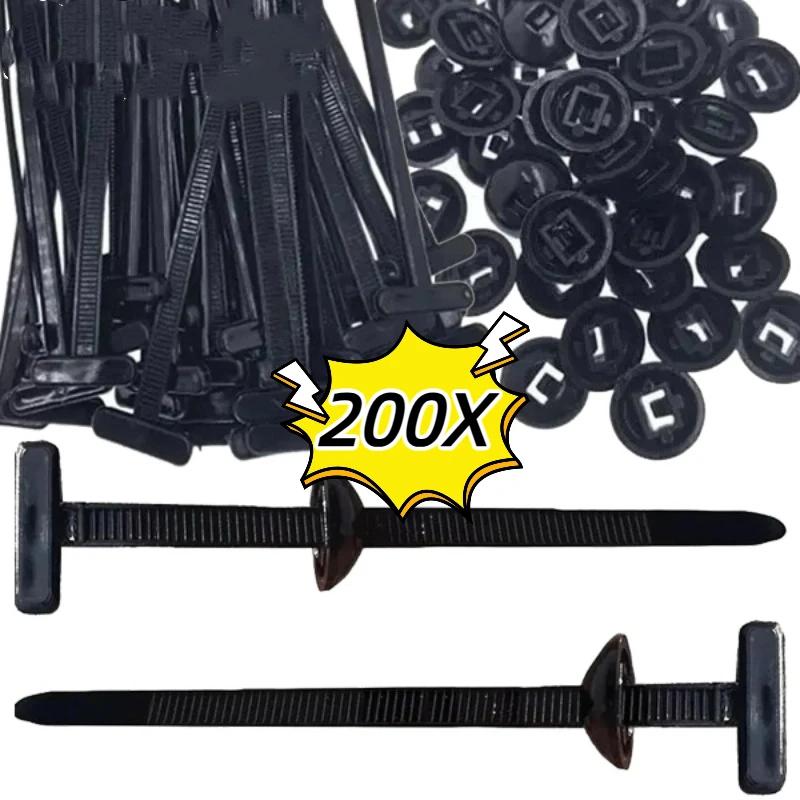 Univerzální nylonové příchytky na kabely do auta Pevné samouzamykací stahovací pásky Držák s připínacími tlačítky Autopříslušenství UV odolné pásky