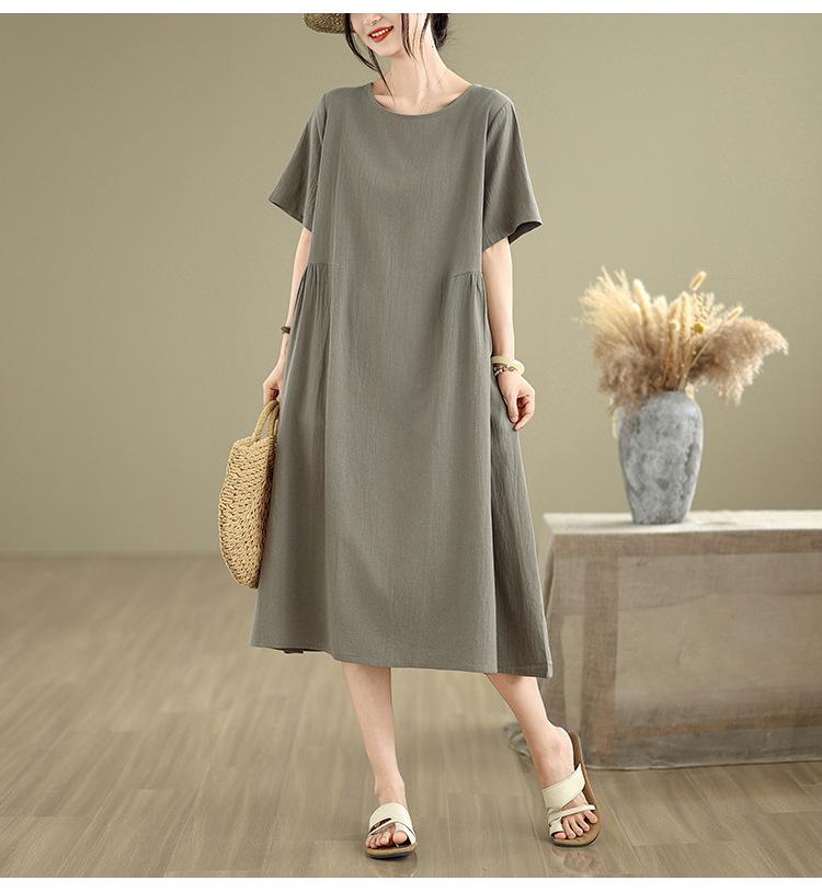 

Женское полосатое хлопковое платье 2XL