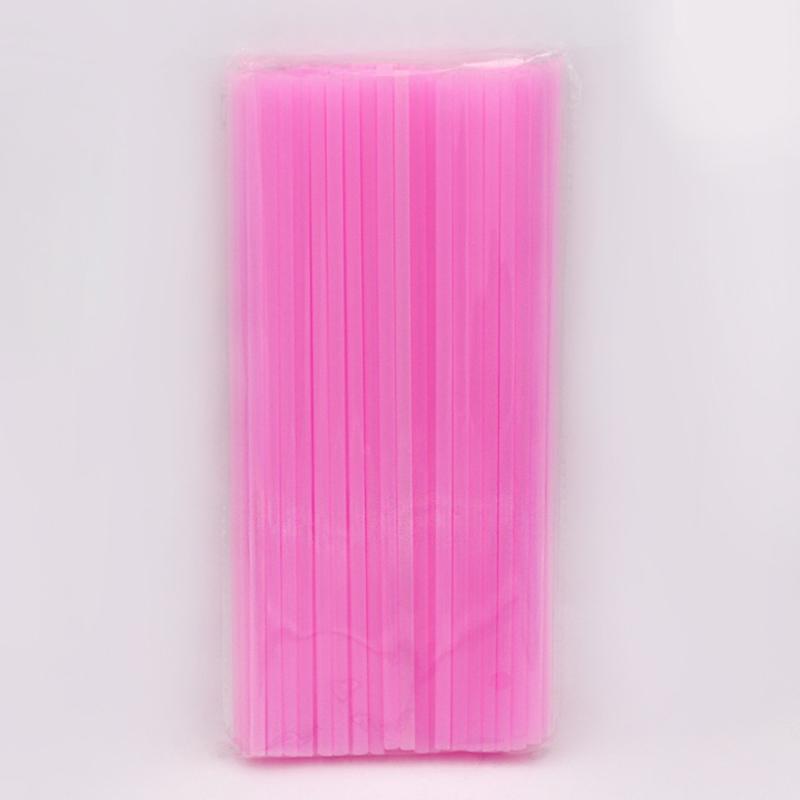 100 de bucăți paie acrilice colorate de unică folosință