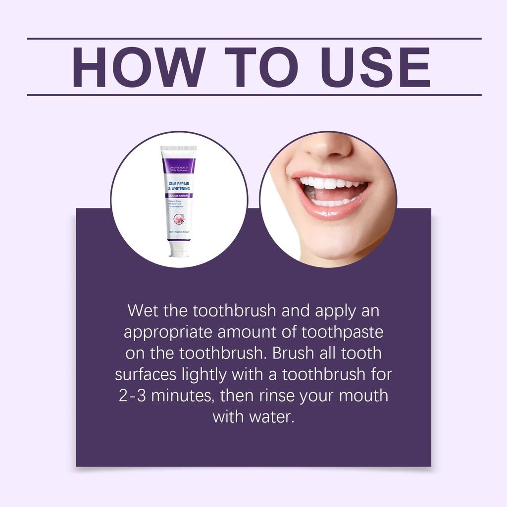 Gum Regeneration Toothpaste for Whitening Teeth Stains Tartar Removal Reduce Plaque Fresh Oral Protect Enamel Repair Toothpastep