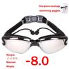 Adult Tinted Swimming Goggles with Diopter Myopia Degree Silicone Underwater Glasses Anti-fog  Water  Uv Protection
