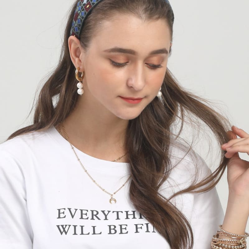 LALA Ethnic Lattice Hairband P-BLUEWINE