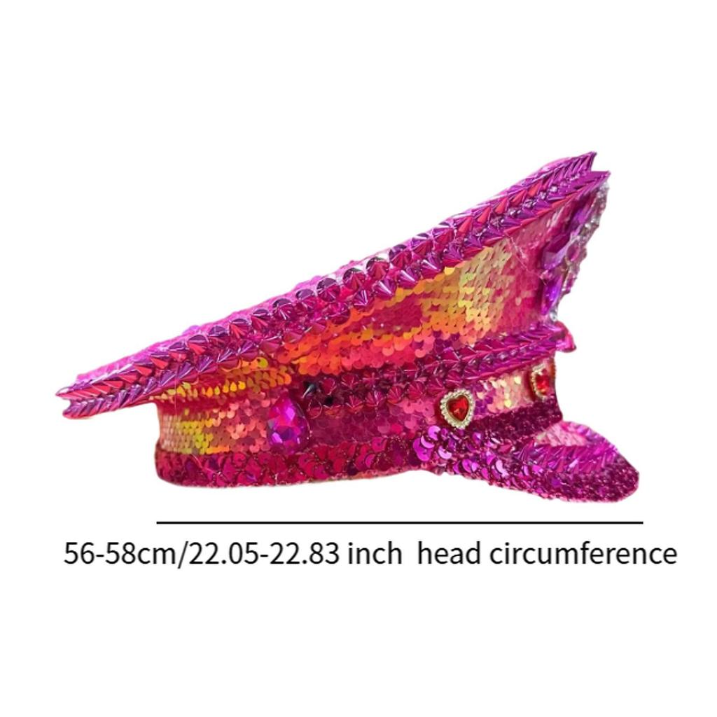 Rhinestones Studs Costume Hat Decor Novelty Gothic Party for Cosplay Events