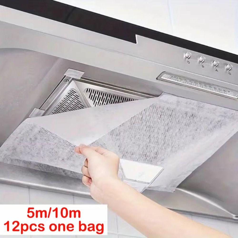 Non-woven Range Hood Filters Heavy-Duty Oil-Absorbing Mesh Covers New Oil Filter Paper