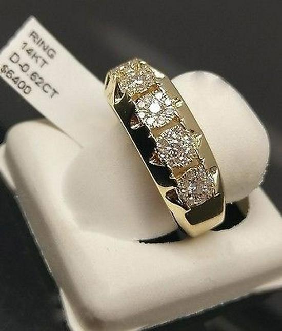 14k Gold-Plated Simulated Diamond Ring - Unisex European & American Micro-Inlaid Fashion Engagement Ring